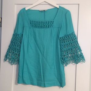 Trina Turk aqua Blouse